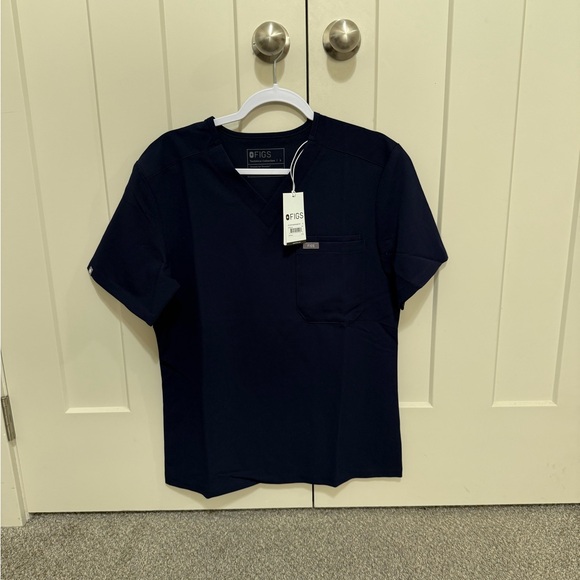 Figs Navy Slim Leon Scrub Top - Picture 1 of 1